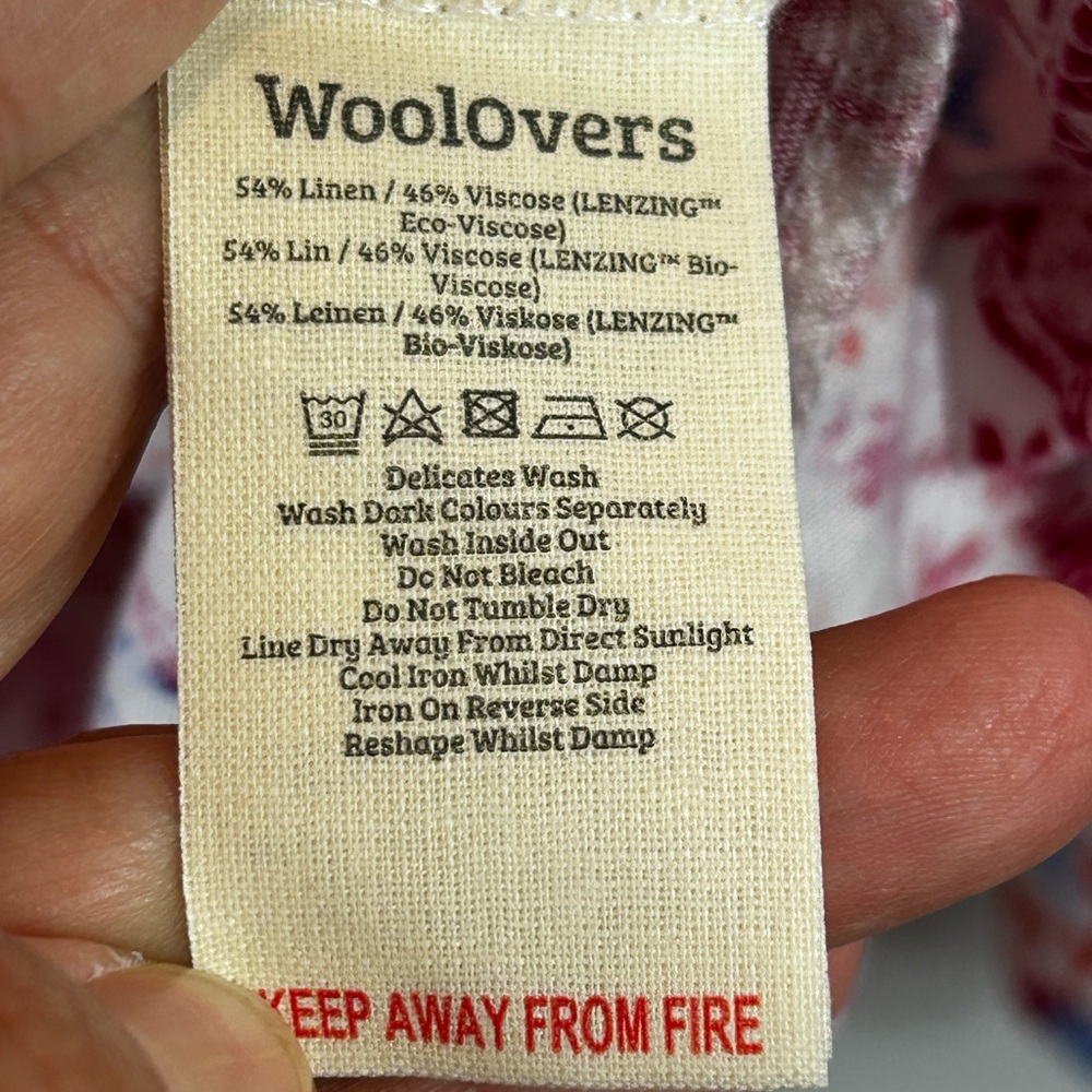 Woolovers linen blend floral women’s top - Picture 4 of 6